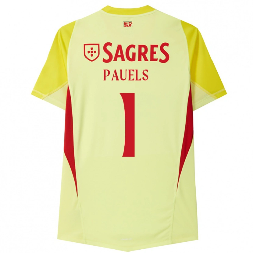 Danxen Femme Lena Pauels #1 Maillot de Gardien Jaune Rouge 2025/26 T-shirt