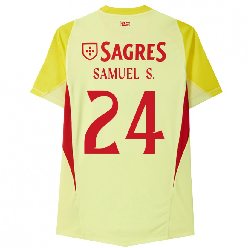 Danxen Femme Samuel Soares #24 Maillot de Gardien Jaune Rouge 2025/26 T-shirt