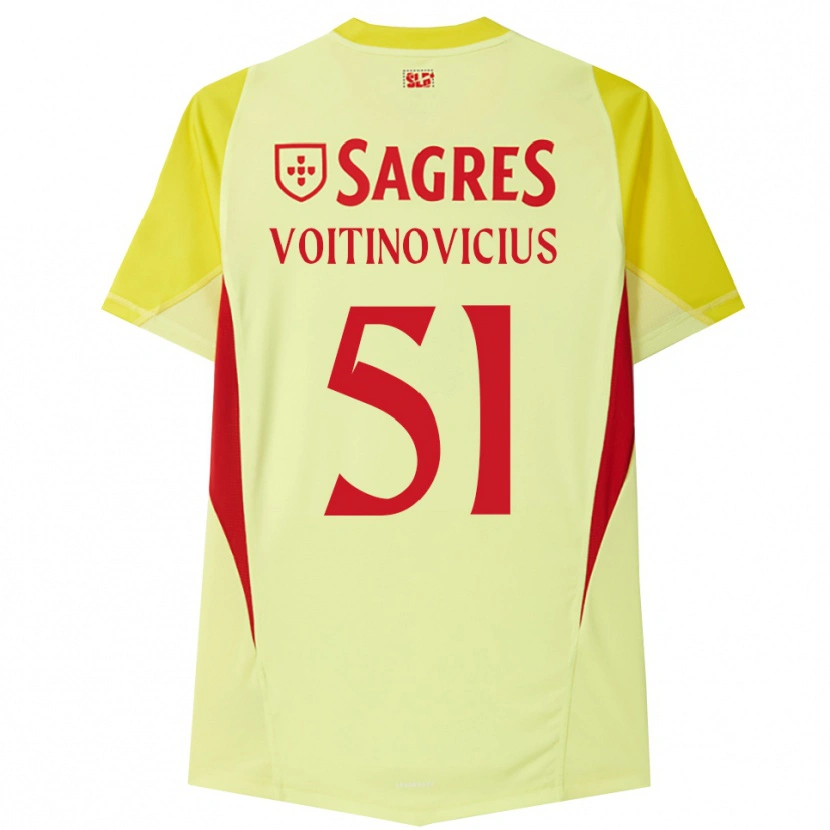 Danxen Femme Arnas Voitinovičius #51 Maillot de Gardien Jaune Rouge 2025/26 T-shirt
