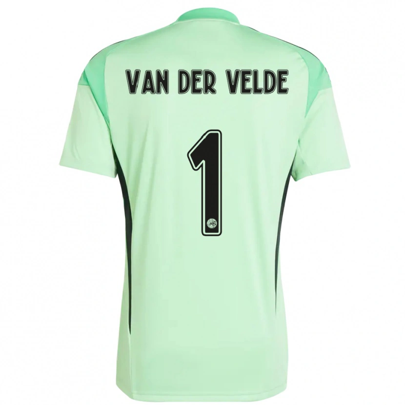 Danxen Femme Valentijn van der Velde #1 Maillot de Gardien Vert Clair Noir 2025/26 T-shirt