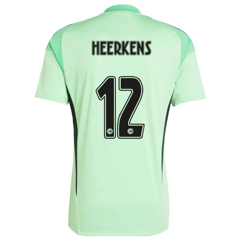 Danxen Femme Joeri Heerkens #12 Maillot de Gardien Vert Clair Noir 2025/26 T-shirt