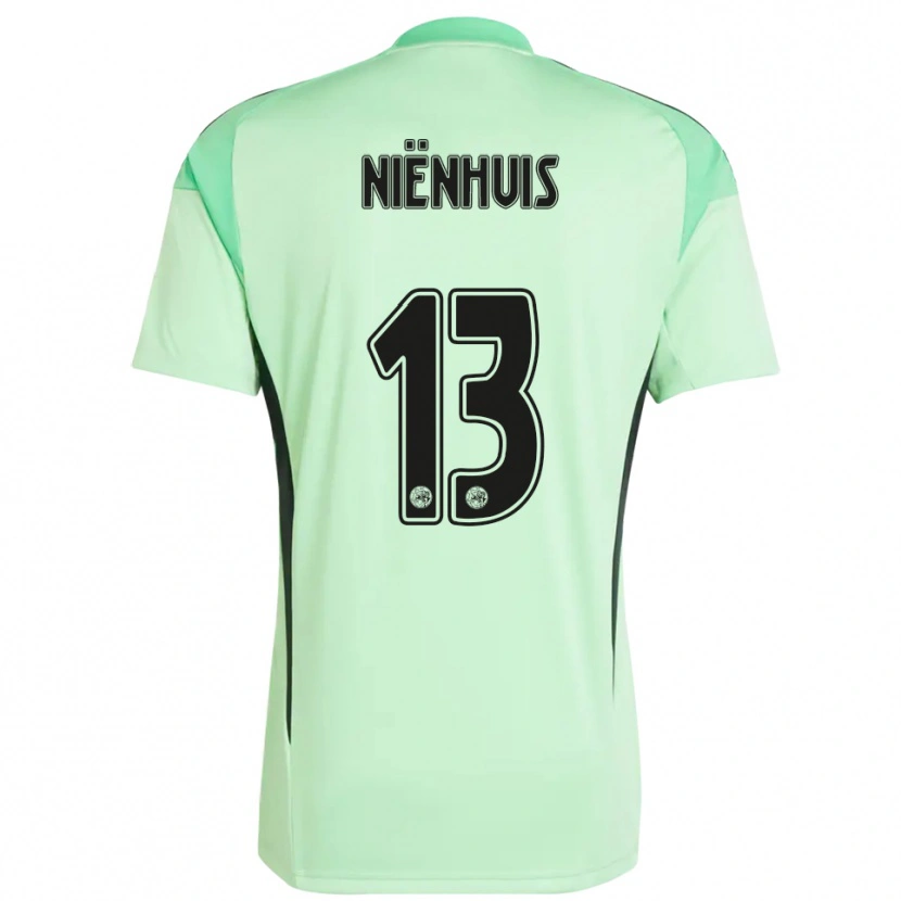 Danxen Femme Lois Niënhuis #13 Maillot de Gardien Vert Clair Noir 2025/26 T-shirt