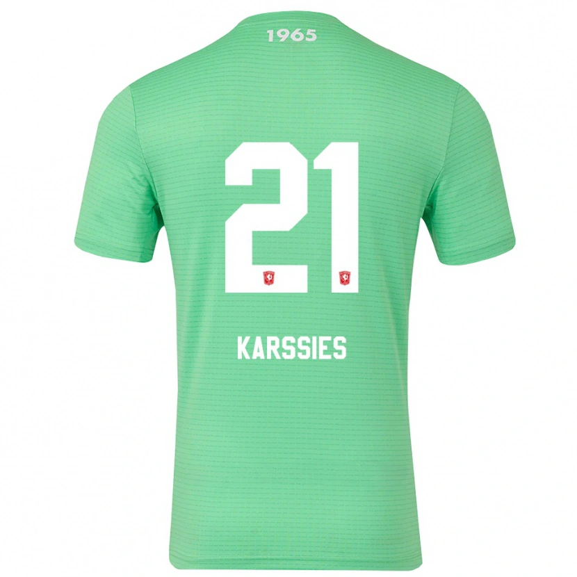 Danxen Femme Sam Karssies #21 Maillot de Gardien Vert Clair Blanc 2025/26 T-shirt