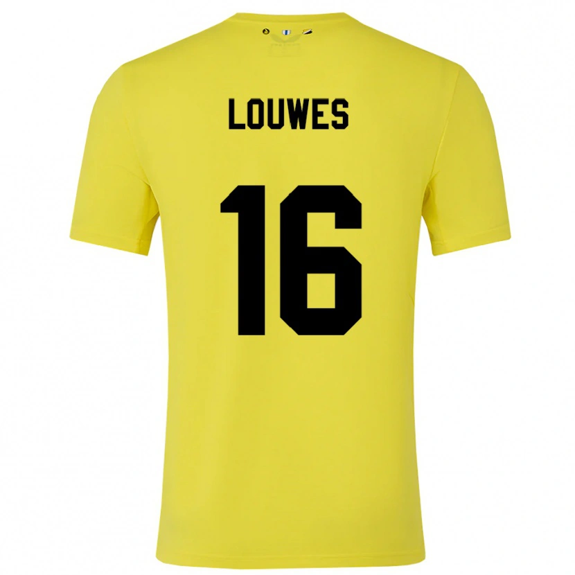 Danxen Femme Puck Louwes #16 Maillot de Gardien Jaune Noir 2025/26 T-shirt