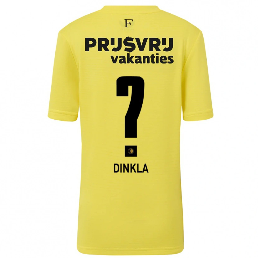Danxen Femme Claire Dinkla #0 Maillot de Gardien Jaune Noir 2025/26 T-shirt
