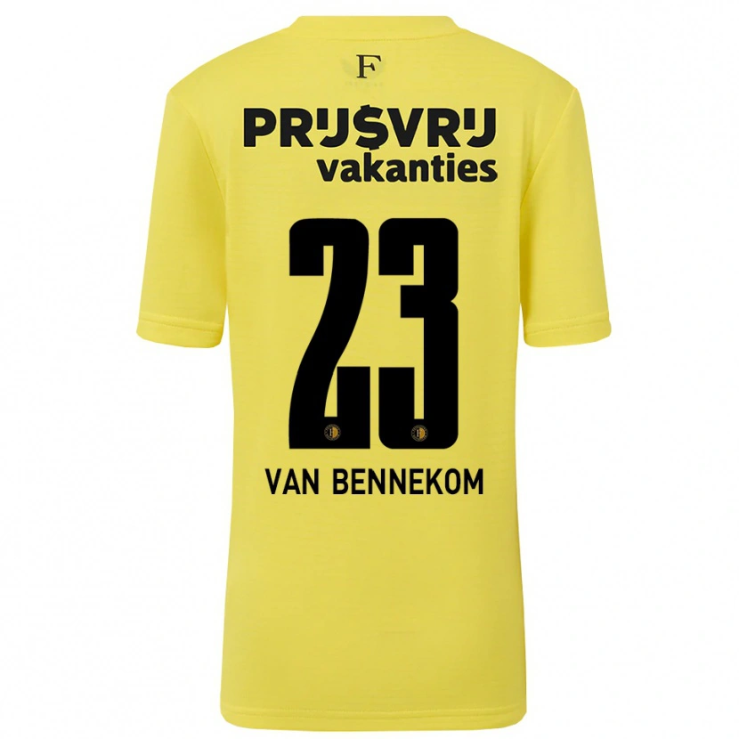 Danxen Femme Duron van Bennekom #23 Maillot de Gardien Jaune Noir 2025/26 T-shirt