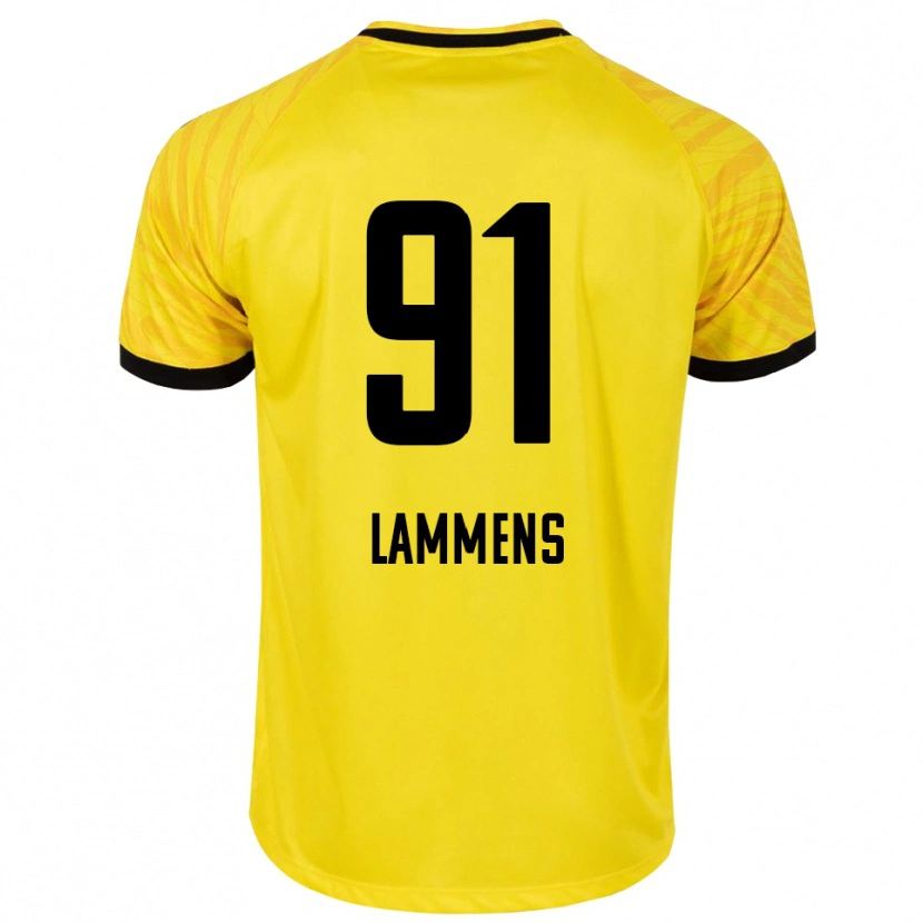Danxen Femme Senne Lammens #91 Maillot de Gardien Jaune Noir 2025/26 T-shirt