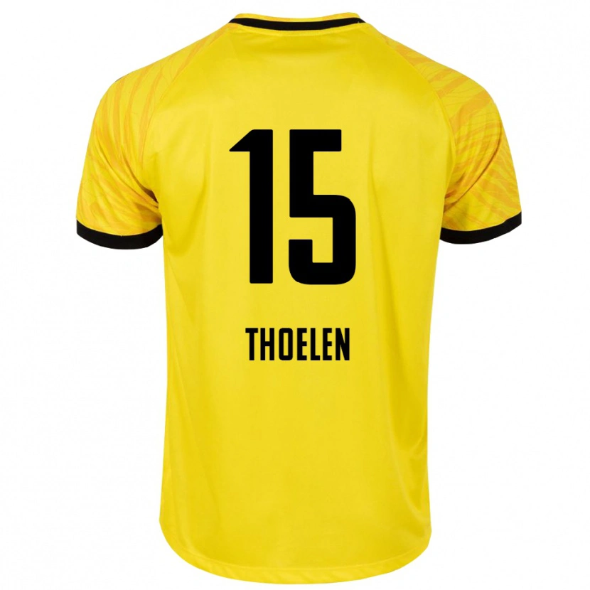 Danxen Femme Yannick Thoelen #15 Maillot de Gardien Jaune Noir 2025/26 T-shirt
