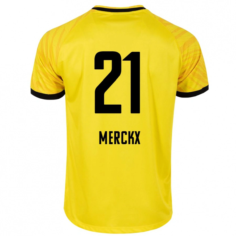 Danxen Femme Matti Merckx #21 Maillot de Gardien Jaune Noir 2025/26 T-shirt