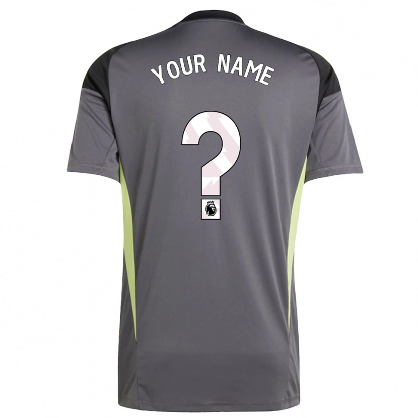 Danxen Femme Manchester United Maillot de Gardien Gris Foncé Blanc 2025/26 T-shirt