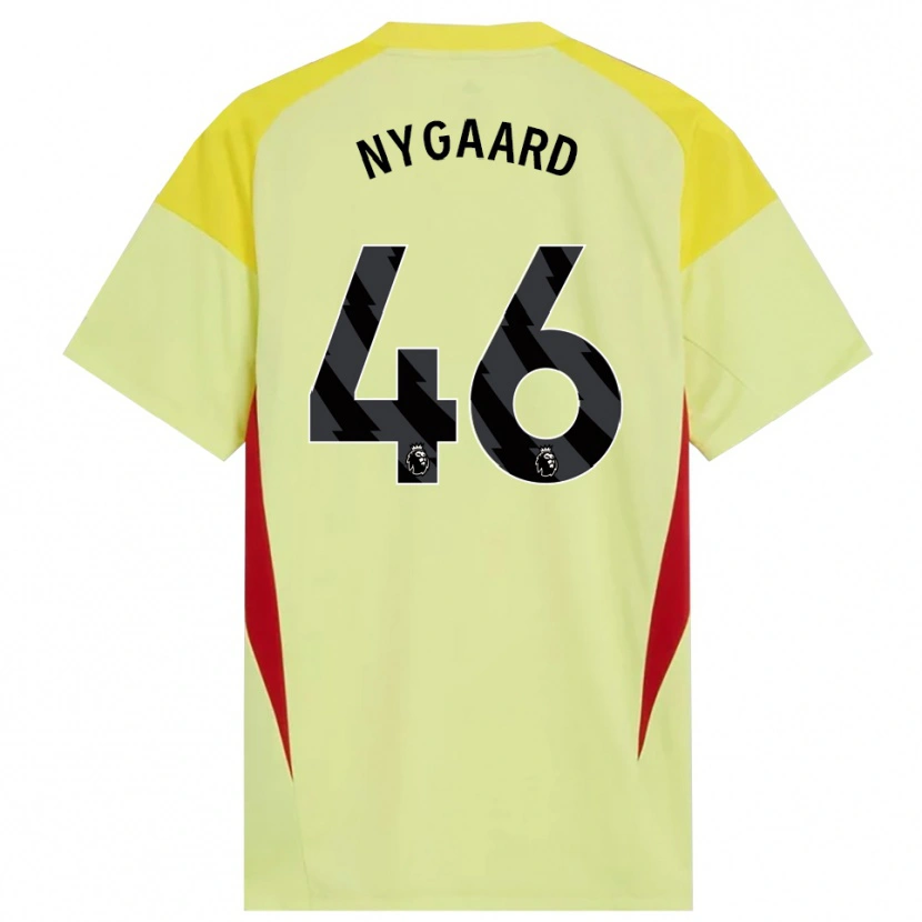 Danxen Femme Lucas Nygaard #46 Maillot de Gardien Jaune Rouge Noir 2025/26 T-shirt