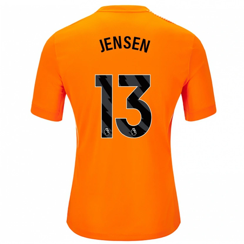 Danxen Femme Sebastian Jensen #13 Maillot de Gardien Orange Noir 2025/26 T-shirt