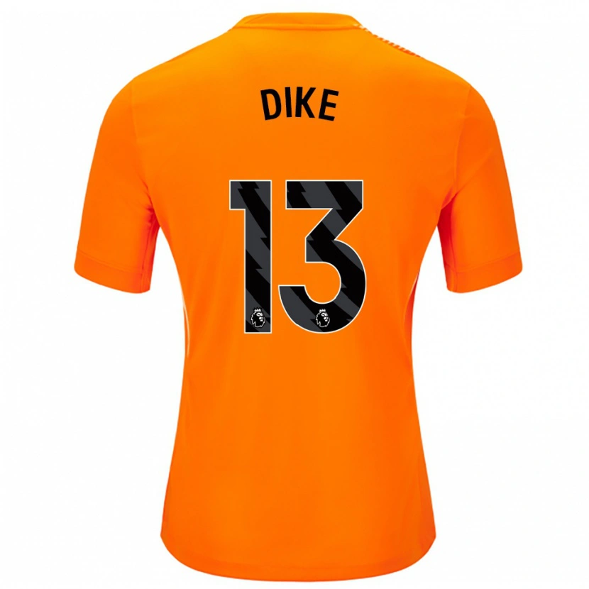 Danxen Femme Michael Dike #13 Maillot de Gardien Orange Noir 2025/26 T-shirt