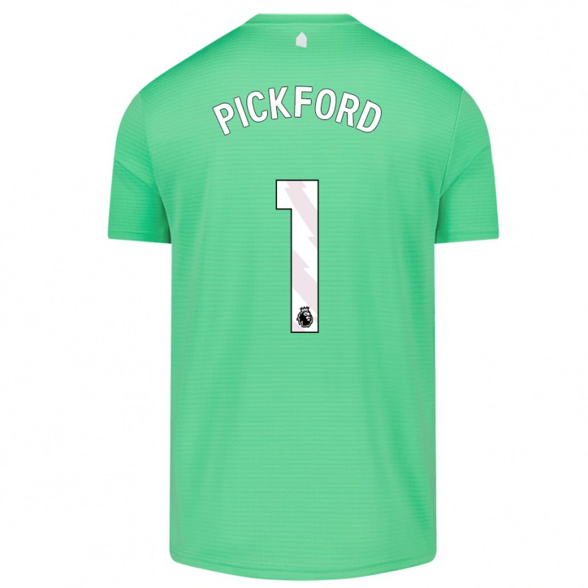 Danxen Femme Jordan Pickford #1 Maillot de Gardien Vert Moyen 2025/26 T-shirt