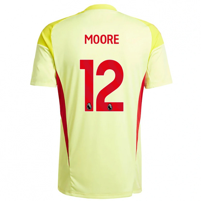 Danxen Femme Daniel Moore #12 Maillot de Gardien Jaune Clair Orange 2025/26 T-shirt