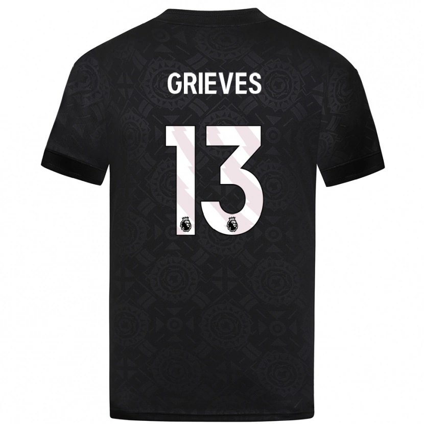 Danxen Femme Xander Grieves #13 Maillot de Gardien Noir Blanc 2025/26 T-shirt