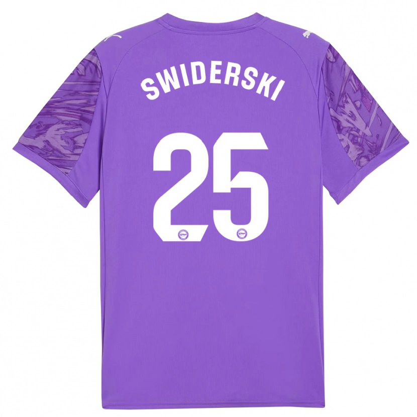 Danxen Femme Grégoire Swiderski #25 Maillot de Gardien Violet Blanc 2025/26 T-shirt