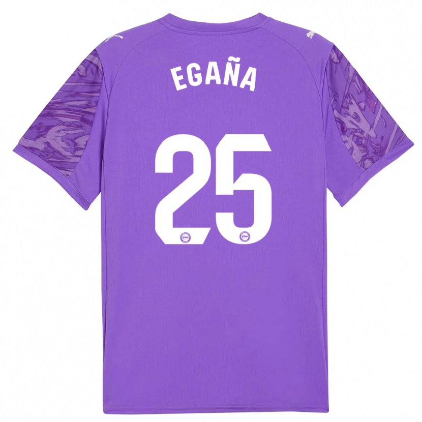 Danxen Femme Eider Egaña #25 Maillot de Gardien Violet Blanc 2025/26 T-shirt