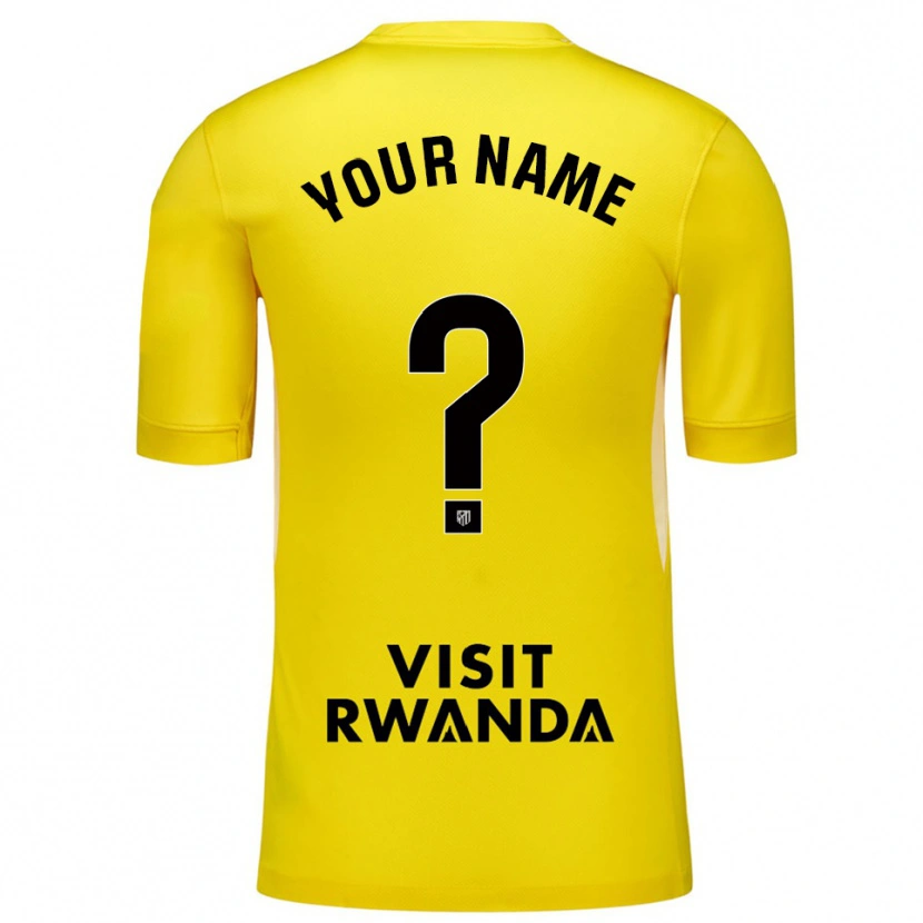 Danxen Femme Atletico Madrid Maillot de Gardien Jaune Noir 2025/26 T-shirt