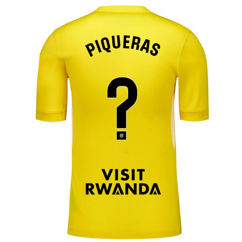 Danxen Femme Diego Piqueras #0 Maillot de Gardien Jaune Noir 2025/26 T-shirt