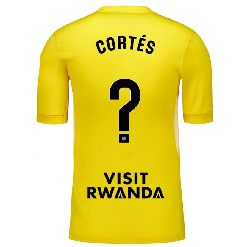 Danxen Femme Lucas Cortés #0 Maillot de Gardien Jaune Noir 2025/26 T-shirt