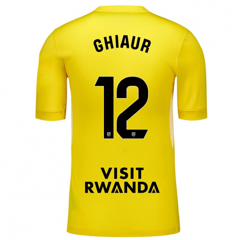 Danxen Femme Octavian Ghiaur #12 Maillot de Gardien Jaune Noir 2025/26 T-shirt