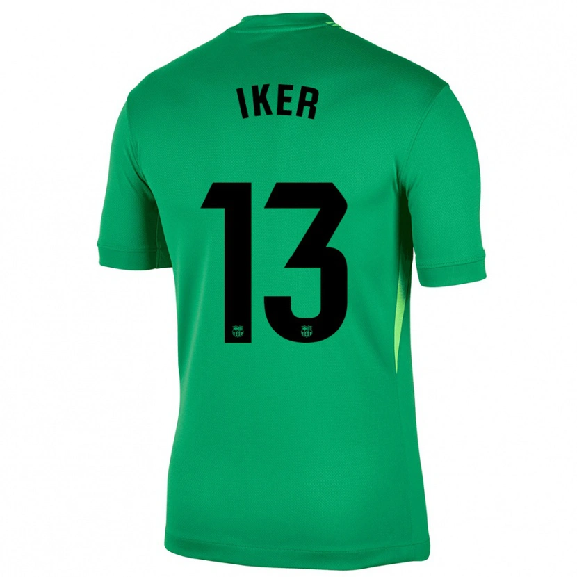 Danxen Femme Iker Rodríguez #13 Maillot de Gardien Vert Noir 2025/26 T-shirt