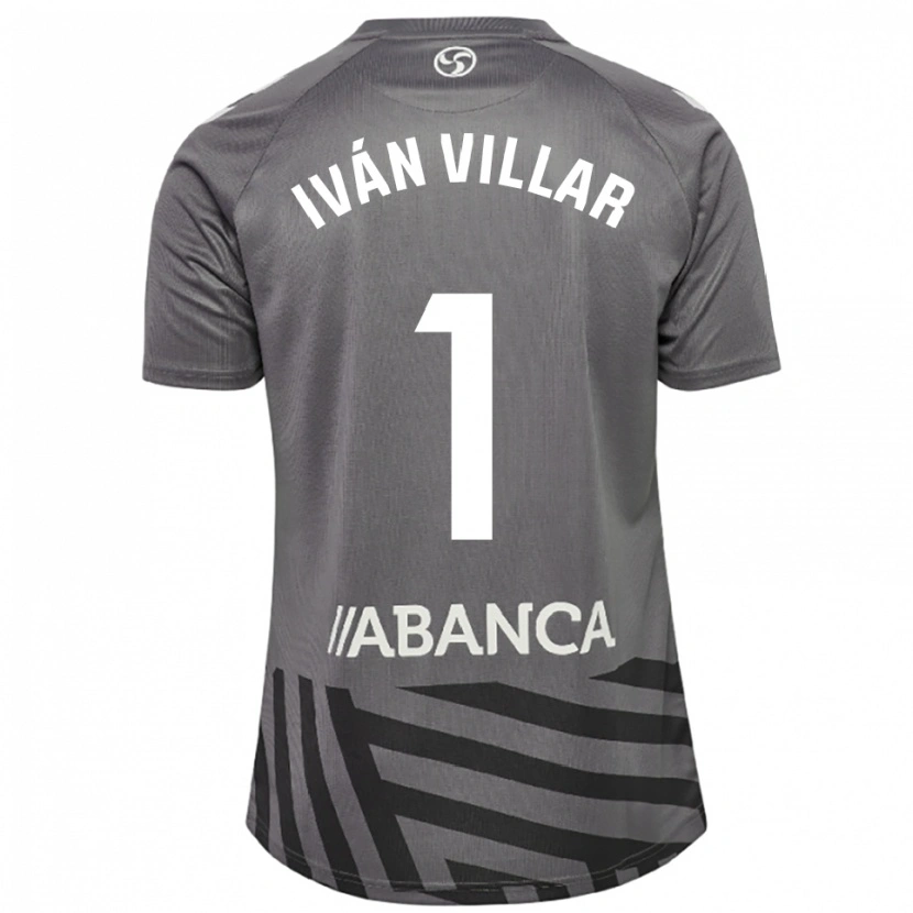Danxen Femme Iván Villar #1 Maillot de Gardien Gris Foncé Noir 2025/26 T-shirt