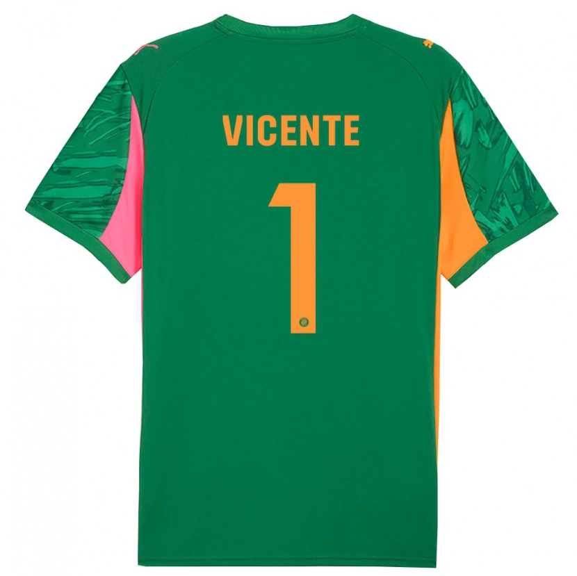 Danxen Femme Diego Vicente #1 Maillot de Gardien Vert Orange 2025/26 T-shirt
