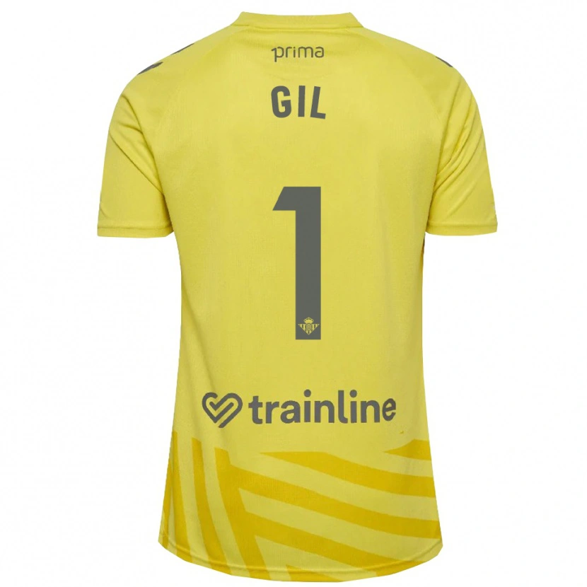 Danxen Femme Noelia Gil #1 Maillot de Gardien Jaune Gris 2025/26 T-shirt