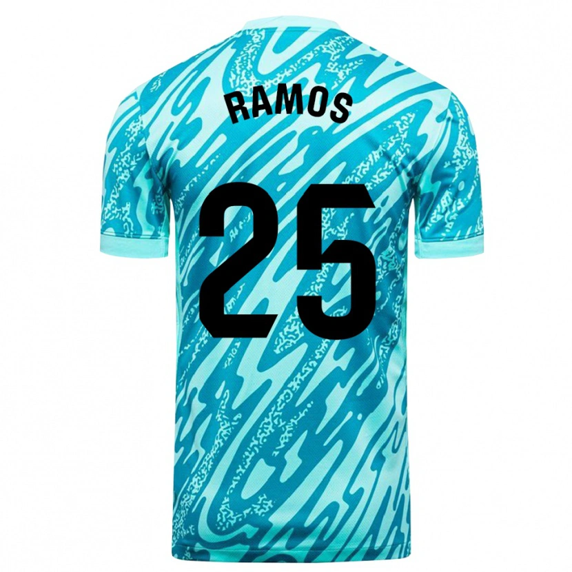 Danxen Femme Alejandro Ramos #25 Maillot de Gardien Bleu Ciel Blanc 2025/26 T-shirt