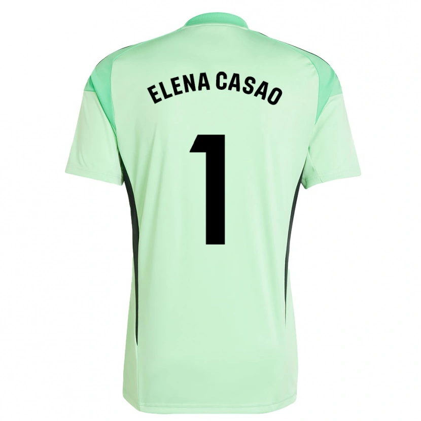 Danxen Femme Elena Casao López #1 Maillot de Gardien Vert Clair Noir 2025/26 T-shirt