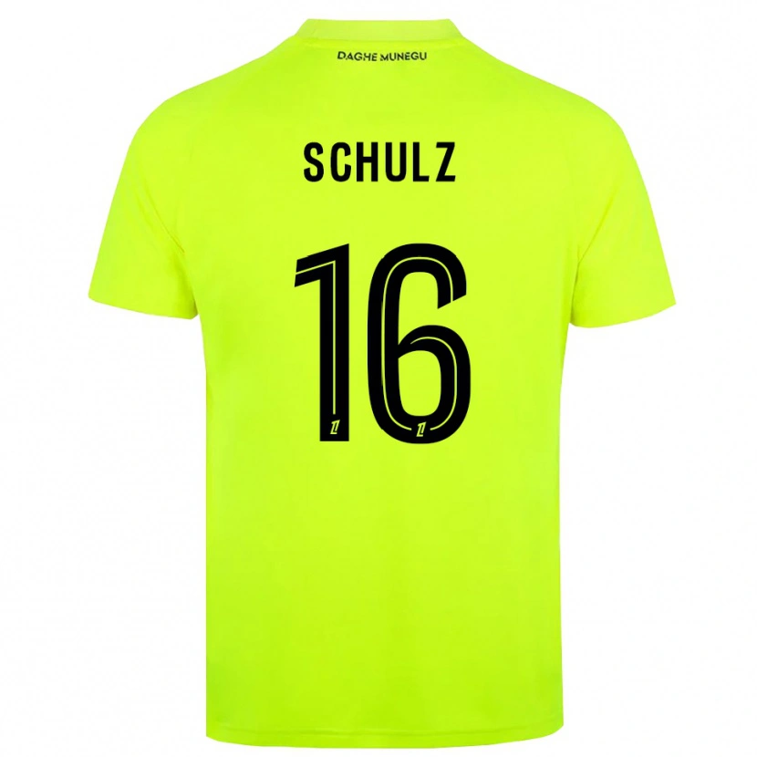 Danxen Femme Ethan Schulz #16 Maillot de Gardien Vert Fluo Noir 2025/26 T-shirt
