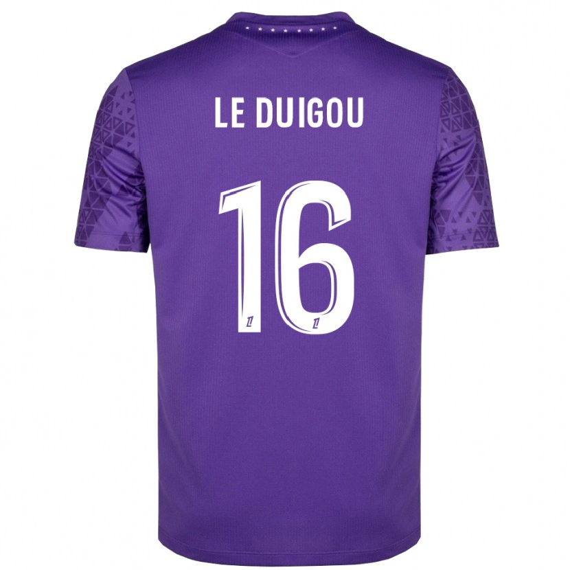 Danxen Femme Daniel Le Duigou #16 Maillot de Gardien Violet Blanc 2025/26 T-shirt