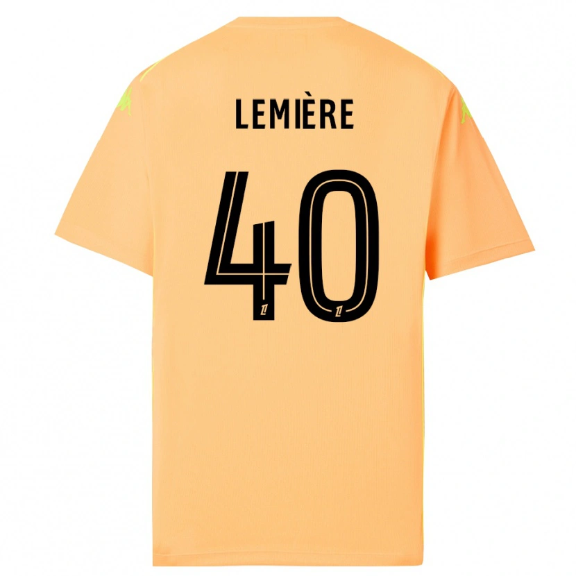 Danxen Femme Pauline Lemière #40 Maillot de Gardien Orange Clair Noir 2025/26 T-shirt