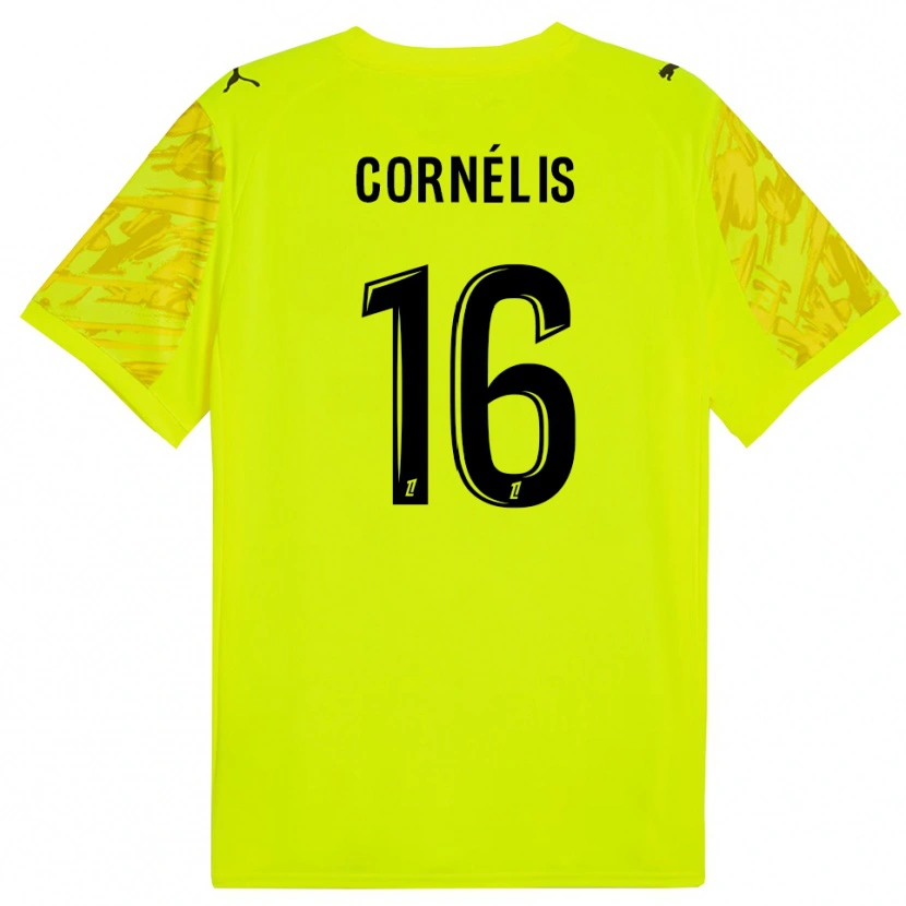 Danxen Femme Aristide Cornélis #16 Maillot de Gardien Vert Fluo Jaune 2025/26 T-shirt