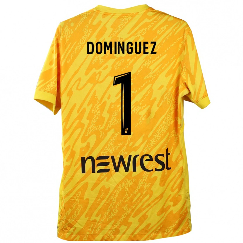 Danxen Femme Álex Domínguez #1 Maillot de Gardien Jaune Noir 2025/26 T-shirt