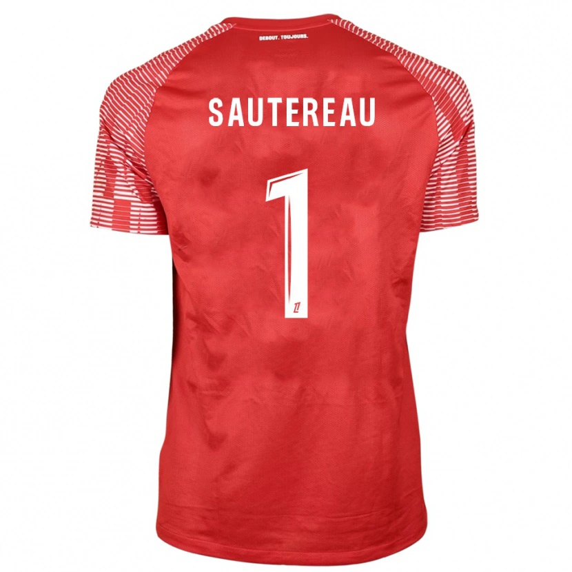 Danxen Femme Enzo Sautereau #1 Maillot de Gardien Rouge Blanc 2025/26 T-shirt
