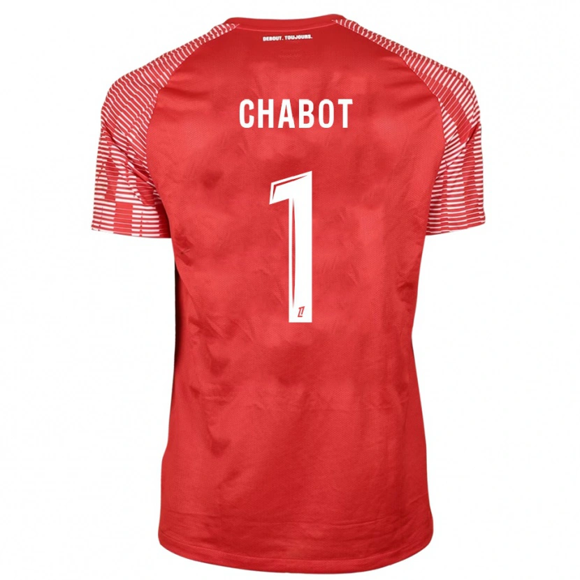 Danxen Femme Max-Edgar Chabot #1 Maillot de Gardien Rouge Blanc 2025/26 T-shirt