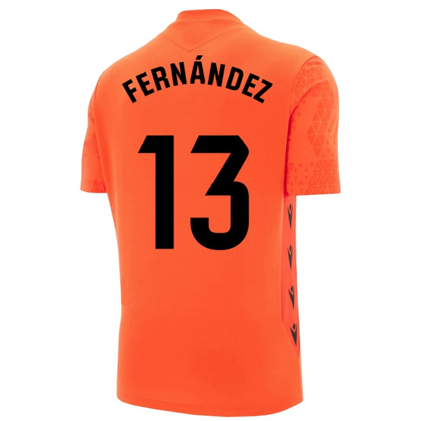 Danxen Femme Andrés Fernández #13 Maillot de Gardien Orange Noir 2025/26 T-shirt