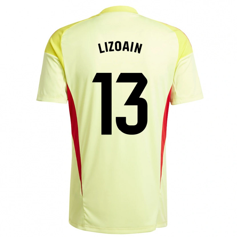 Danxen Femme Raúl Lizoain #13 Maillot de Gardien Rouge Jaune Clair 2025/26 T-shirt