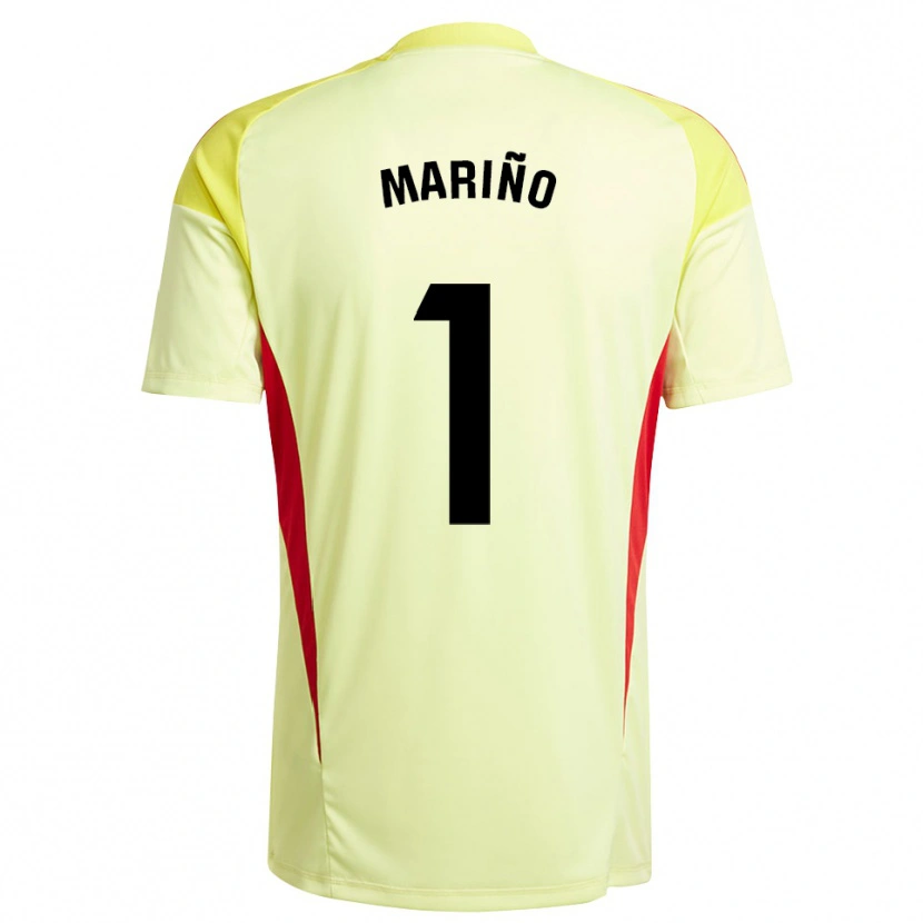 Danxen Femme Diego Mariño #1 Maillot de Gardien Rouge Jaune Clair 2025/26 T-shirt