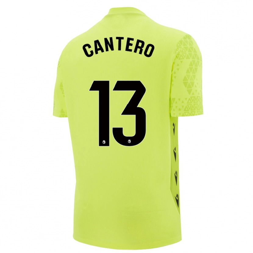 Danxen Femme Ander Cantero #13 Maillot de Gardien Vert Jaune Noir 2025/26 T-shirt