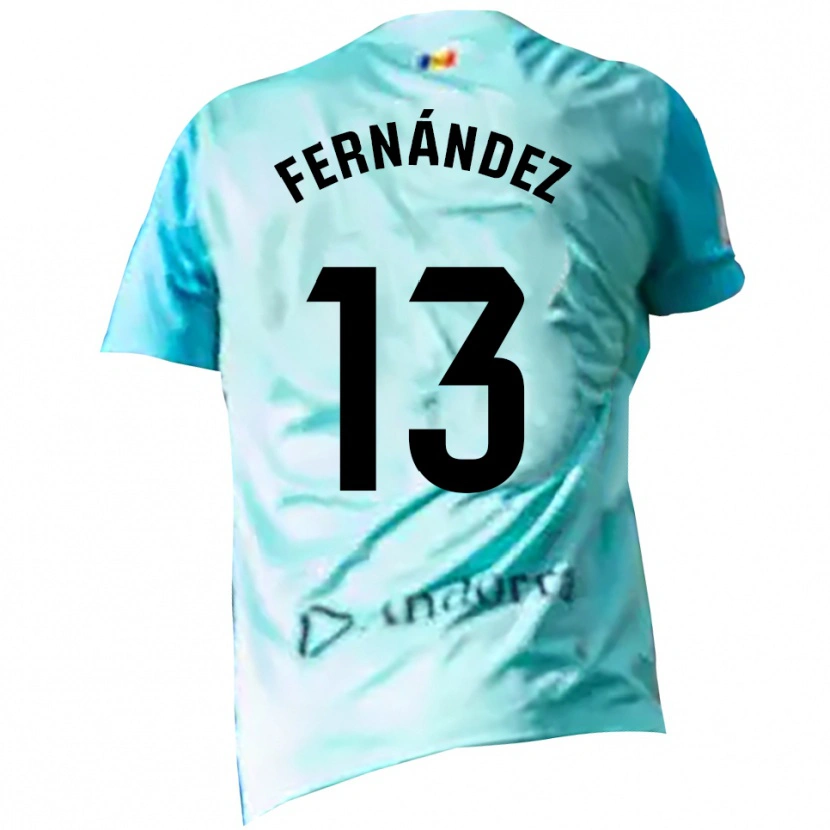 Danxen Femme Ferran Fernández #13 Maillot de Gardien Cyan Noir 2025/26 T-shirt
