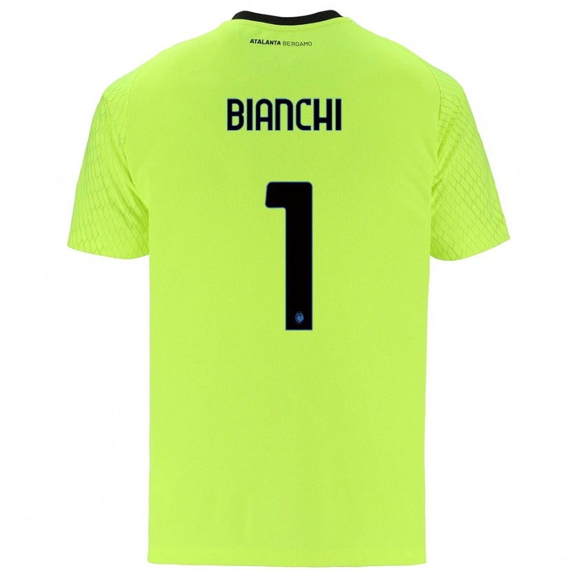 Danxen Femme Mattia Bianchi #1 Maillot de Gardien Vert Jaune Rouge 2025/26 T-shirt