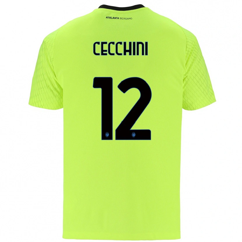 Danxen Femme Filippo Cecchini #12 Maillot de Gardien Vert Jaune Rouge 2025/26 T-shirt