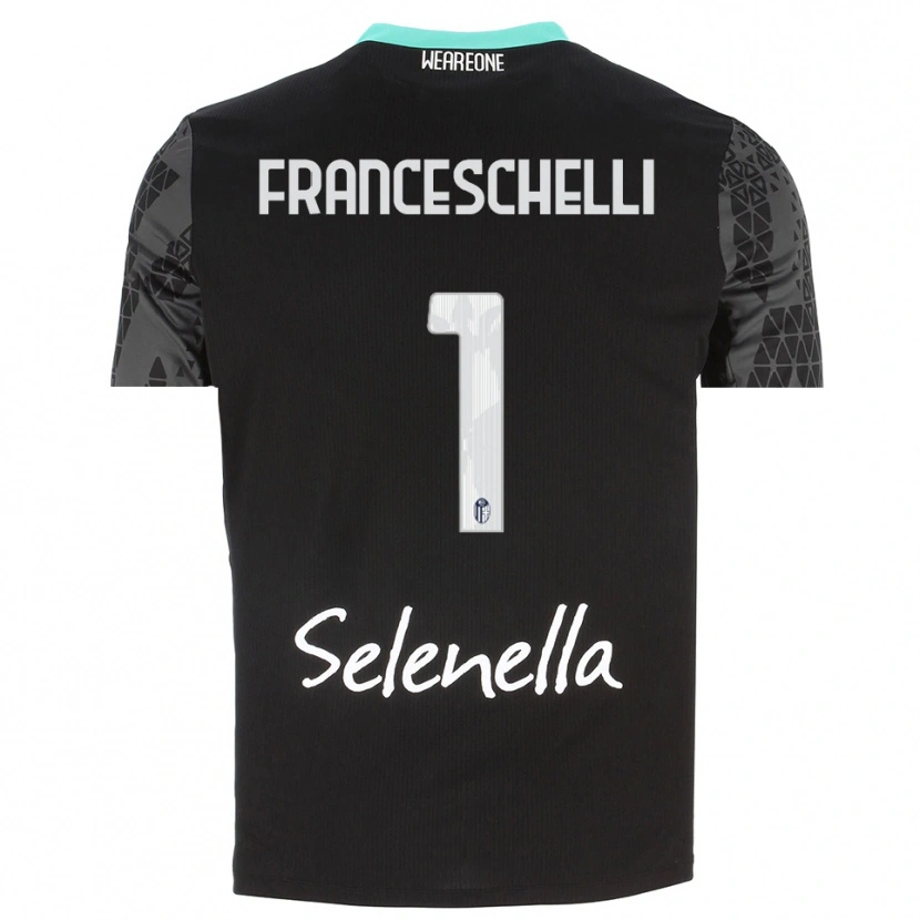 Danxen Femme Matteo Franceschelli #1 Maillot de Gardien Gris Noir Blanc 2025/26 T-shirt