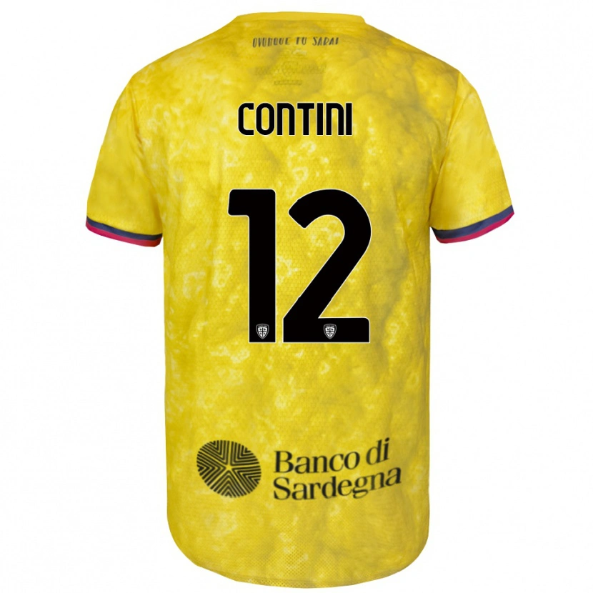 Danxen Femme Federico Contini #12 Maillot de Gardien Jaune Noir 2025/26 T-shirt