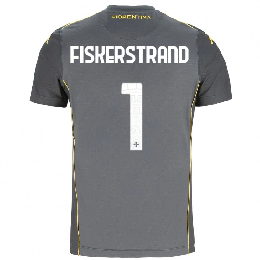 Danxen Femme Cecilie Fiskerstrand #1 Maillot de Gardien Gris Foncé Jaune 2025/26 T-shirt