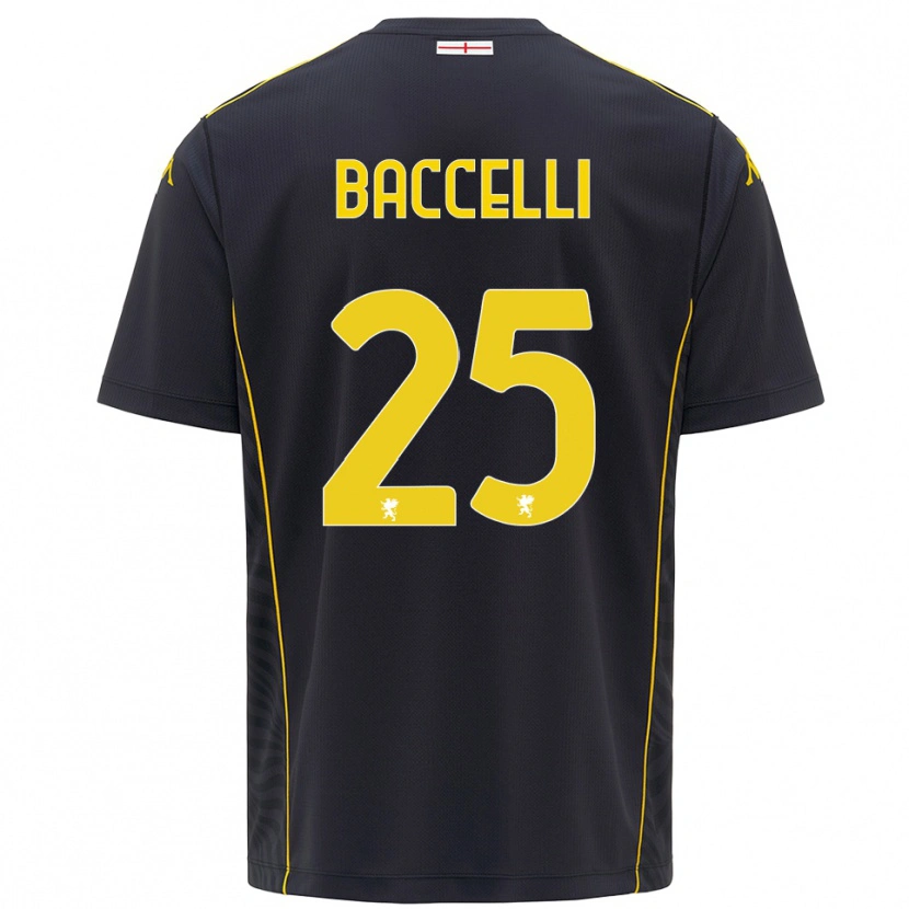 Danxen Femme Pietro Baccelli #25 Maillot de Gardien Noir Jaune 2025/26 T-shirt